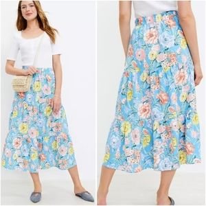 LOFT floral midi skirt.